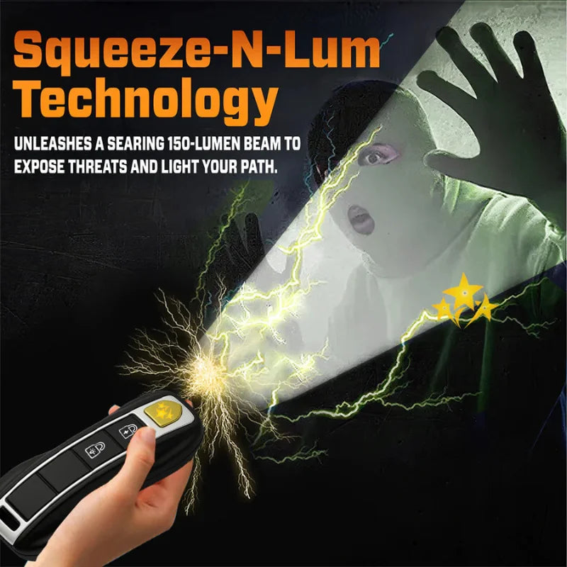 Electric Self-Defence Key (Torch, Stun, Alarm)